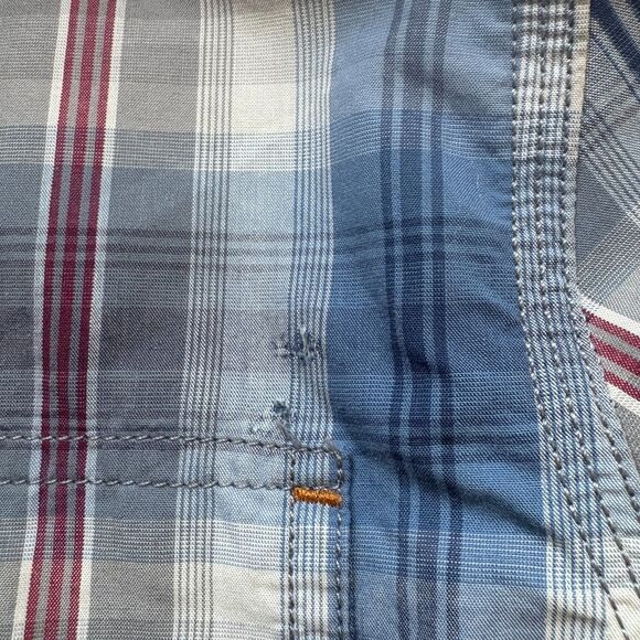 Carhartt Shirt Mens 2XL Blue Plaid Relaxed Fit Pearl Snap Long Sleeve Workwear - Picture 5 of 5